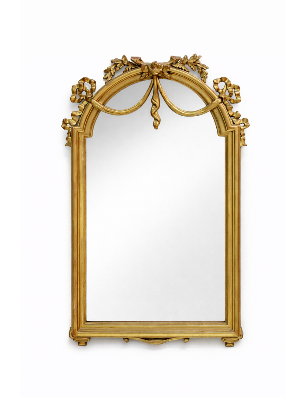 Specchiera moderna in legno intagliato e dorato