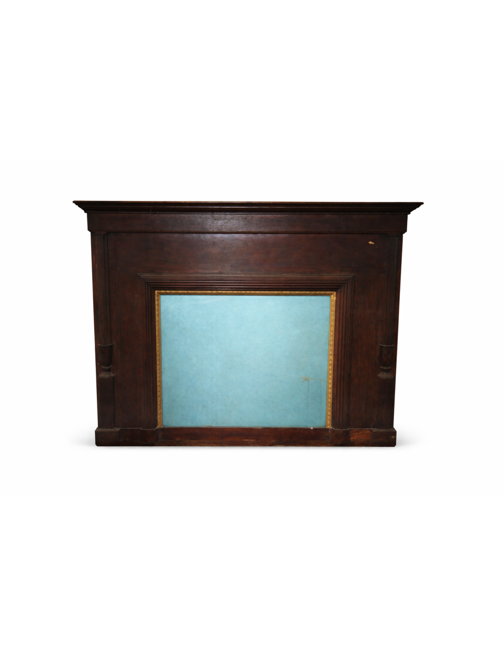 Wooden mirror/fireplace with gold frame