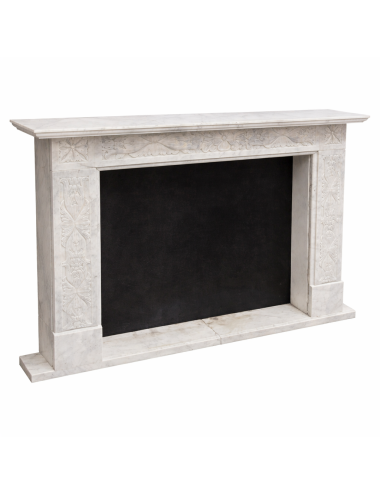 White marble fireplace