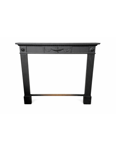 Mahogany fireplace frame - mouth size cm. 91.5x91.5