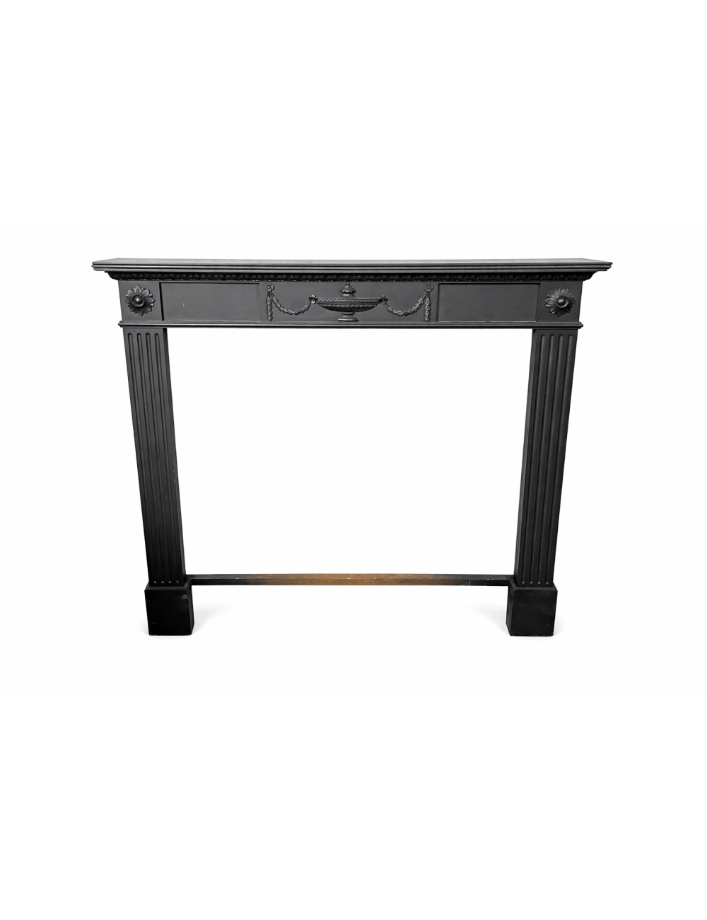 Mahogany fireplace frame - mouth size cm. 91.5x91.5