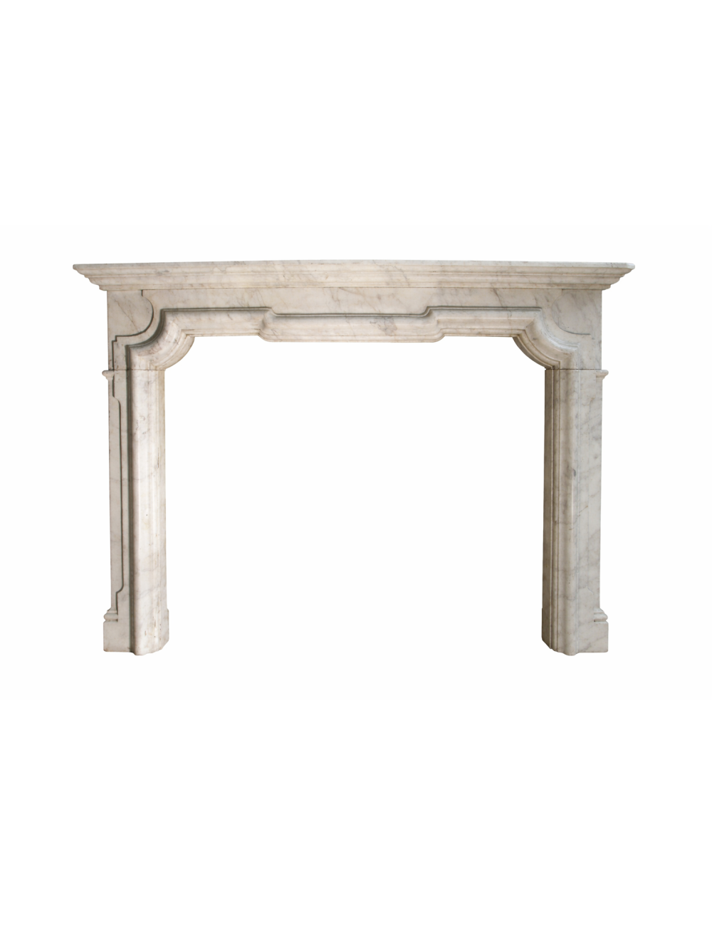 White marble fireplace