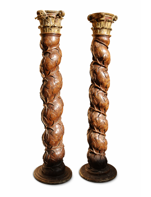 Columns (one pair)- walnut Italy 600