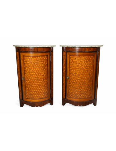 2 Inlaid low corner pieces (one pair)