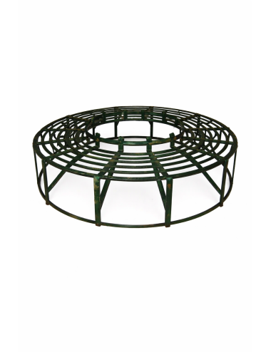 Round iron bench