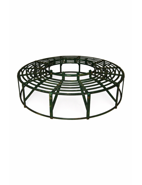 Round iron bench