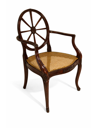Armchair with oval backrest Vienna straw seat