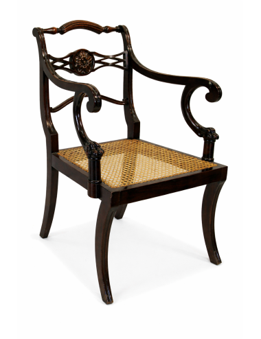 Vienna straw chair with armrests