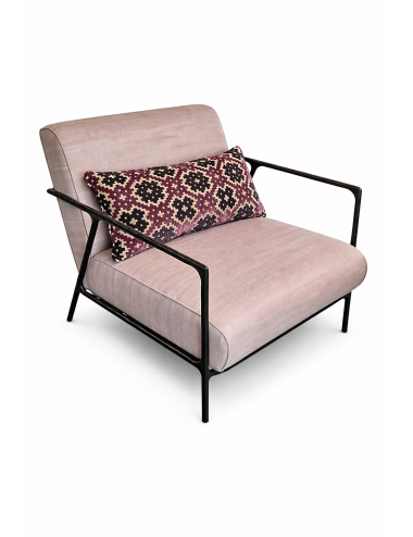 Armchairs with iron frame