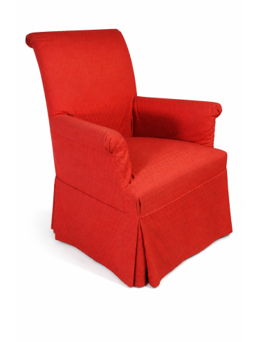 Poltrona moderna rossa. Modello riproducibile.