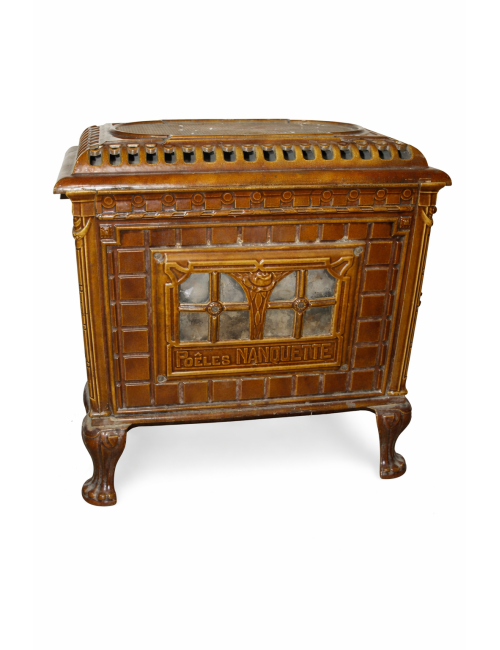 Brown cast iron stove