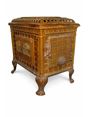 Brown cast iron stove