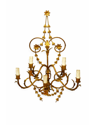 18th-century style gilded wall sconces with modern crystals