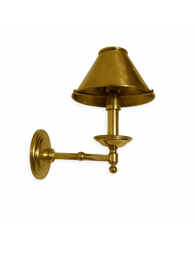 Wall lamp brass + lampshade brass modern