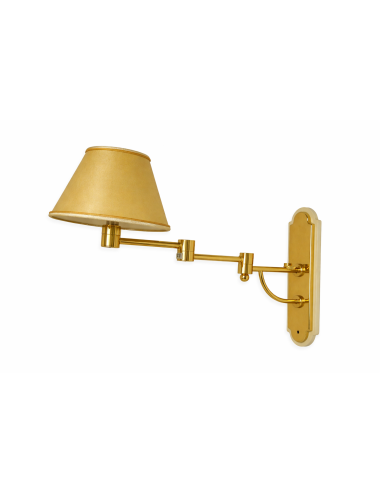 Iron/brass sconce with modern lampshade