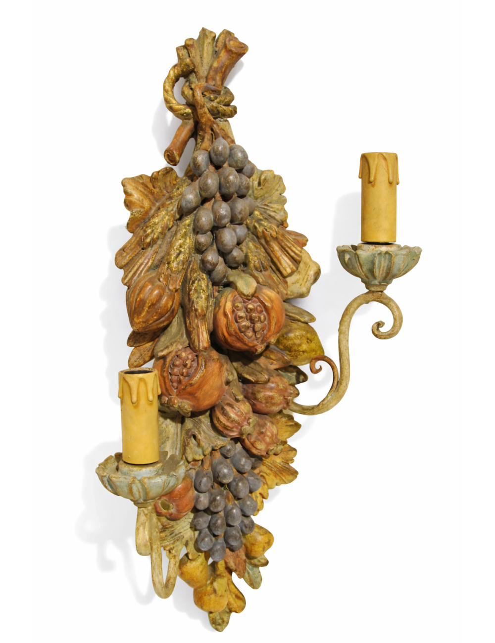 Modern fruit wood wall sconce