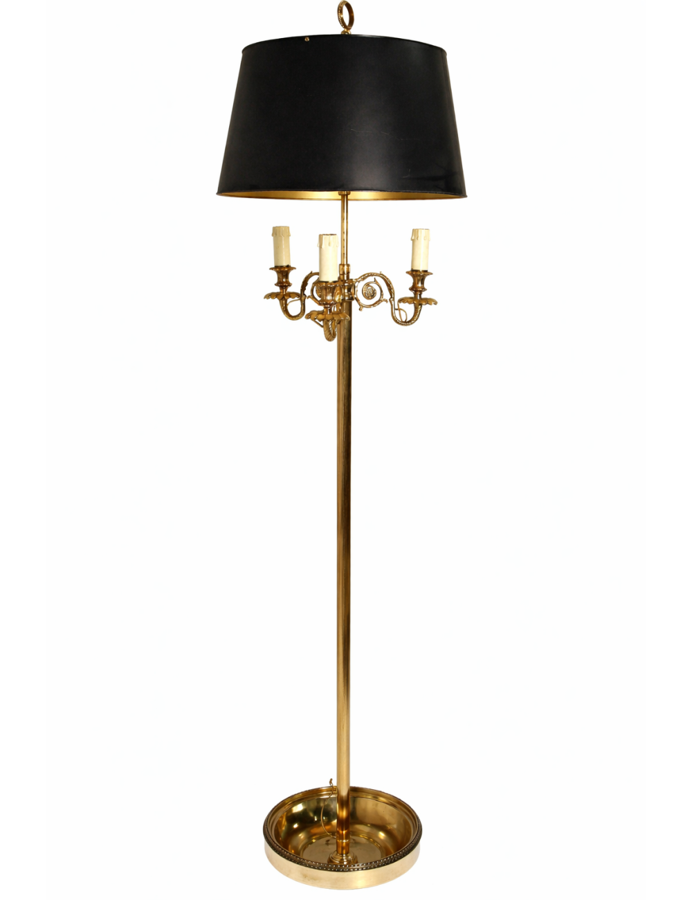 L 91 - modern 3-light column floor lamp in need of repair