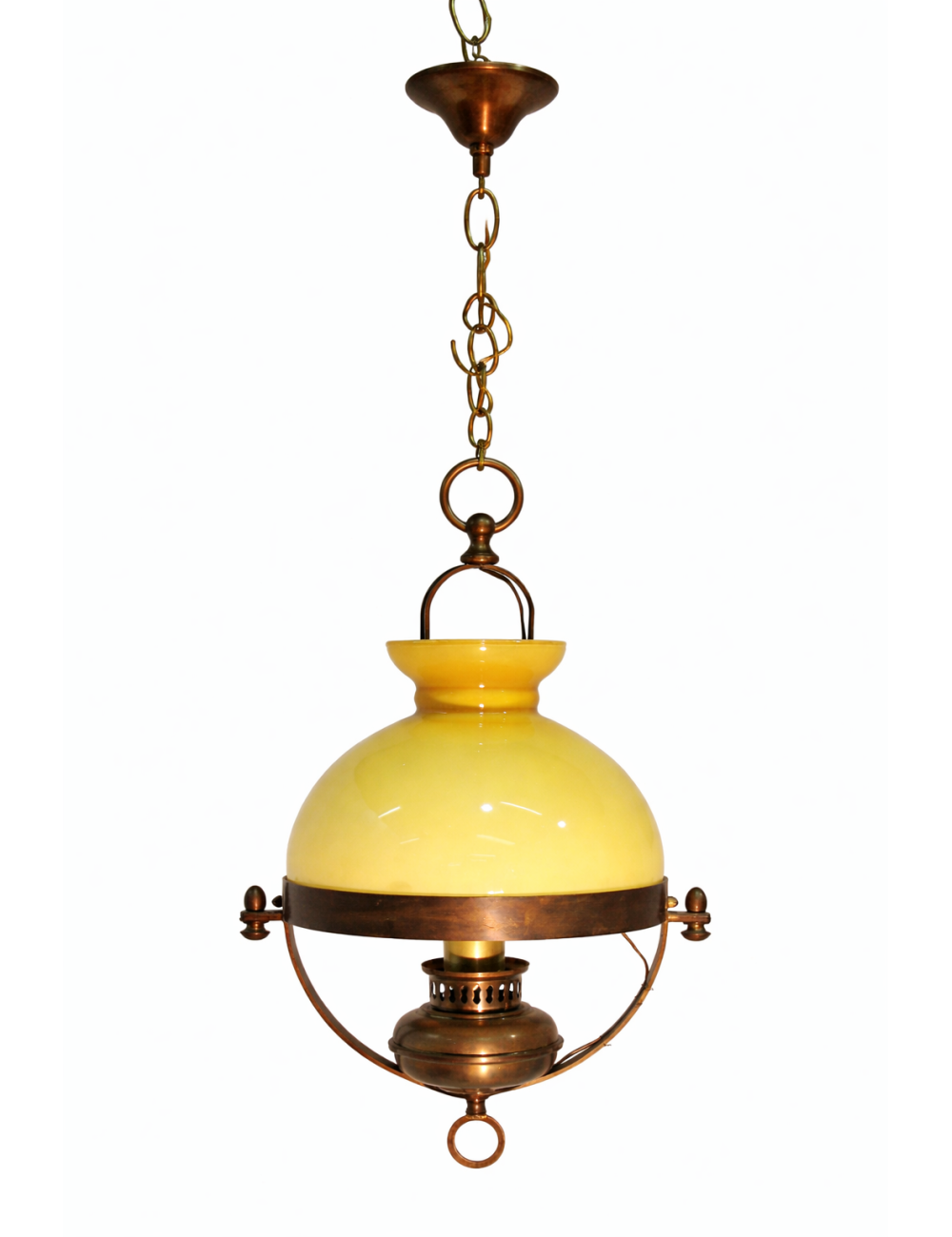 Modern brass chandelier