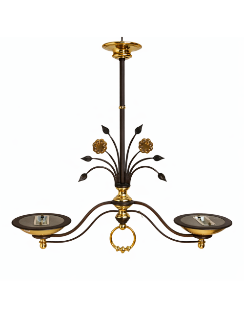 Modern 2-plate halogen chandelier
