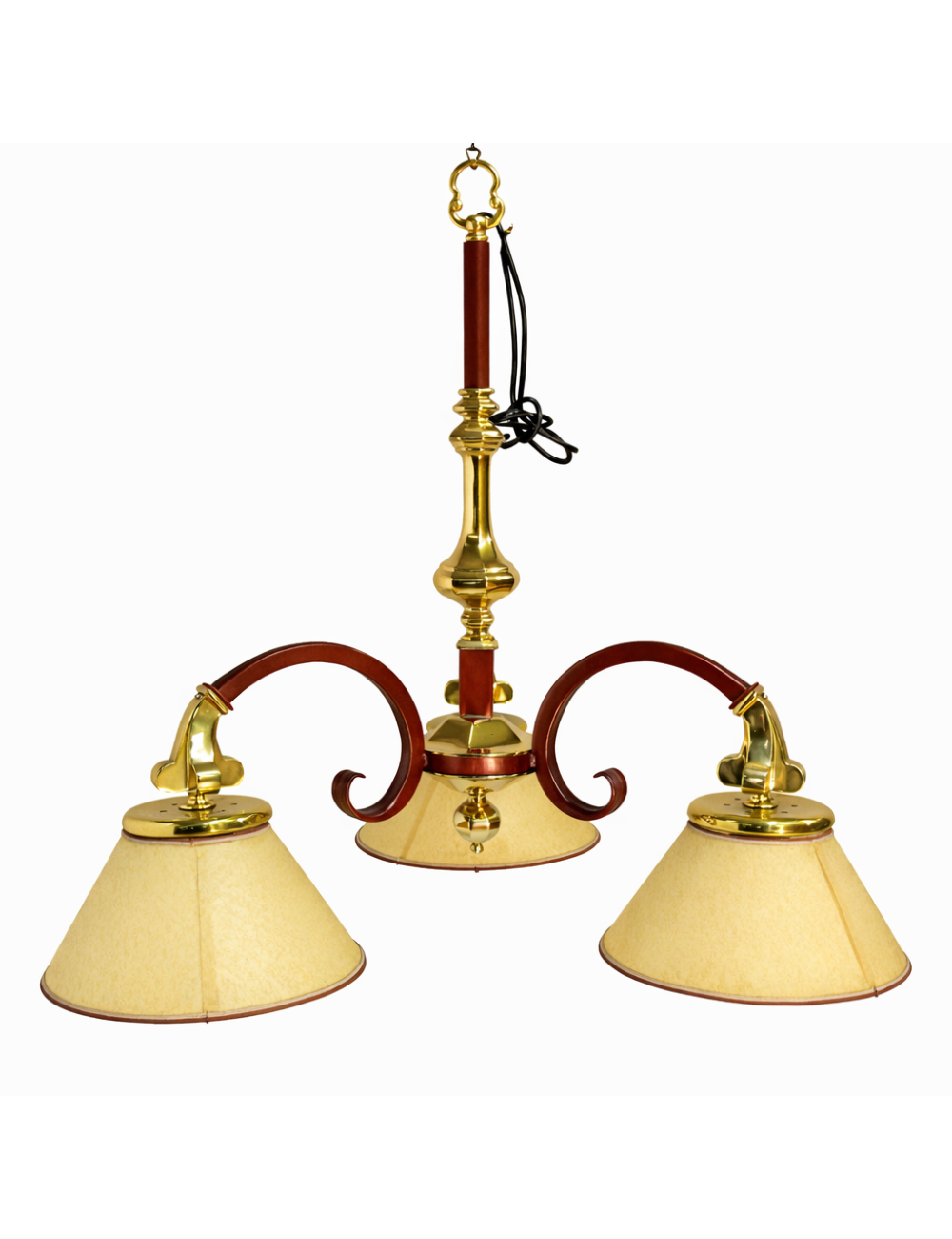 Modern 3-light parchment chandelier