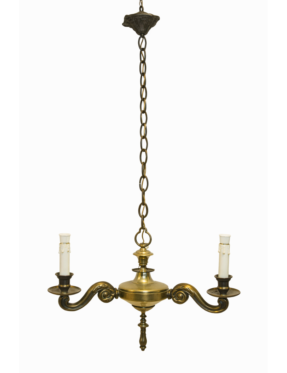 Lampadario a sospensione in ottone dallo stile classico