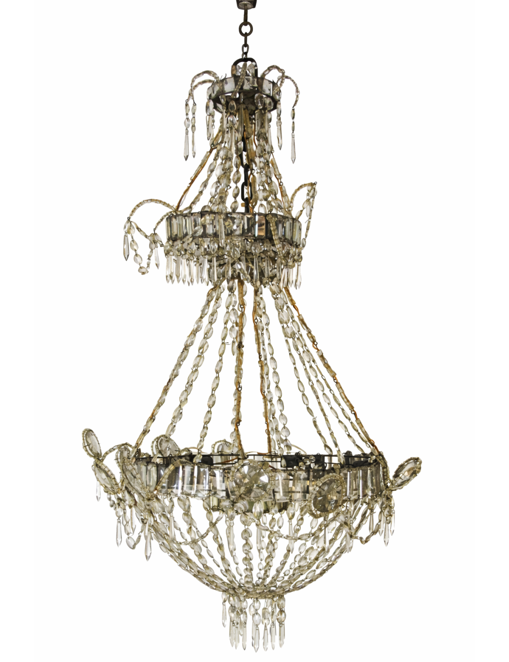 Chandelier with missing crystals rewiring
