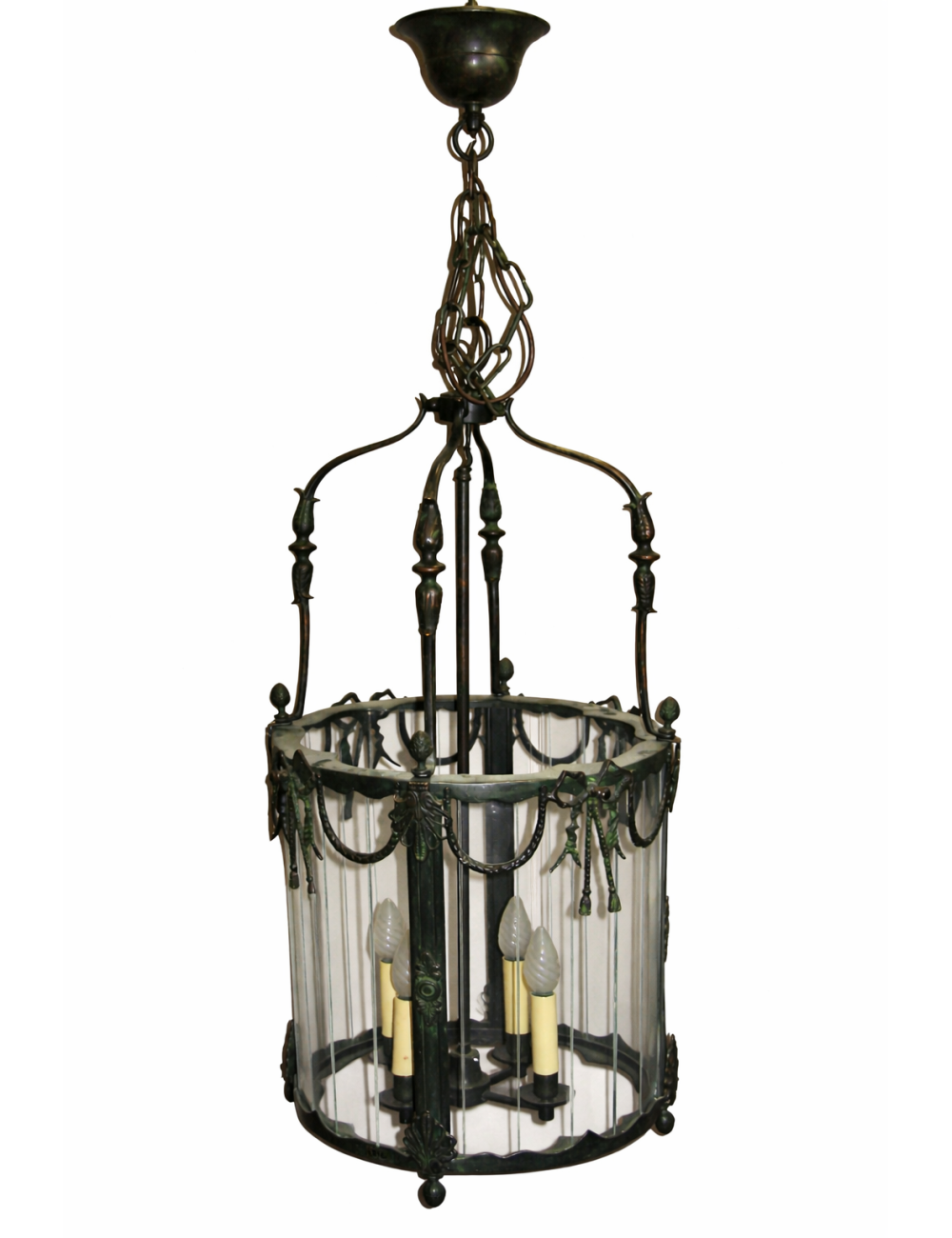 Modern streetlight with glass