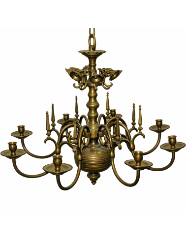 Modern brass chandelier