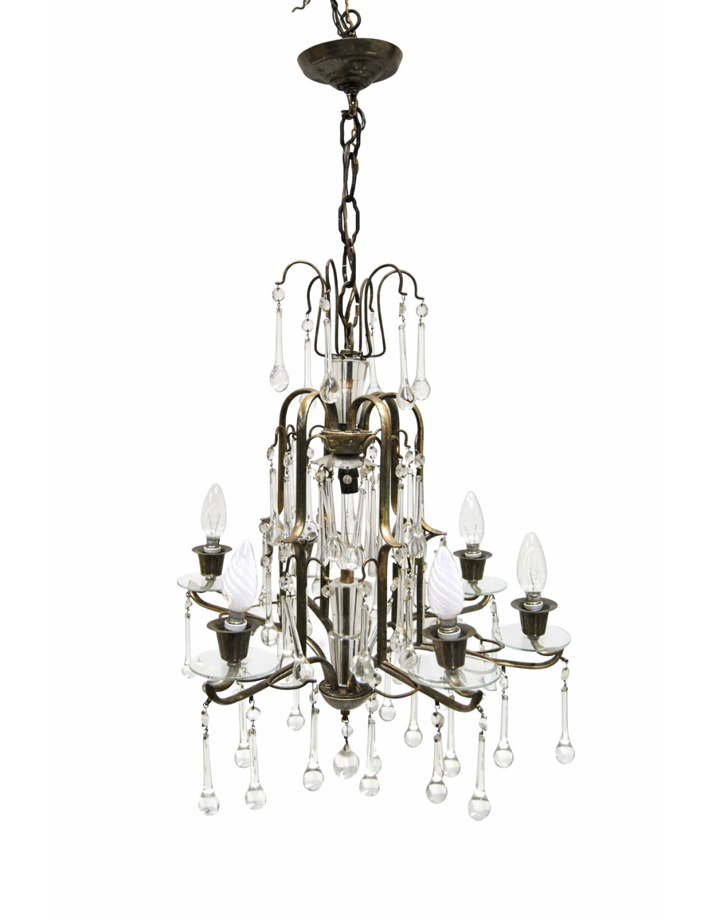 Crystal chandelier 6 lights electrical system to be redone