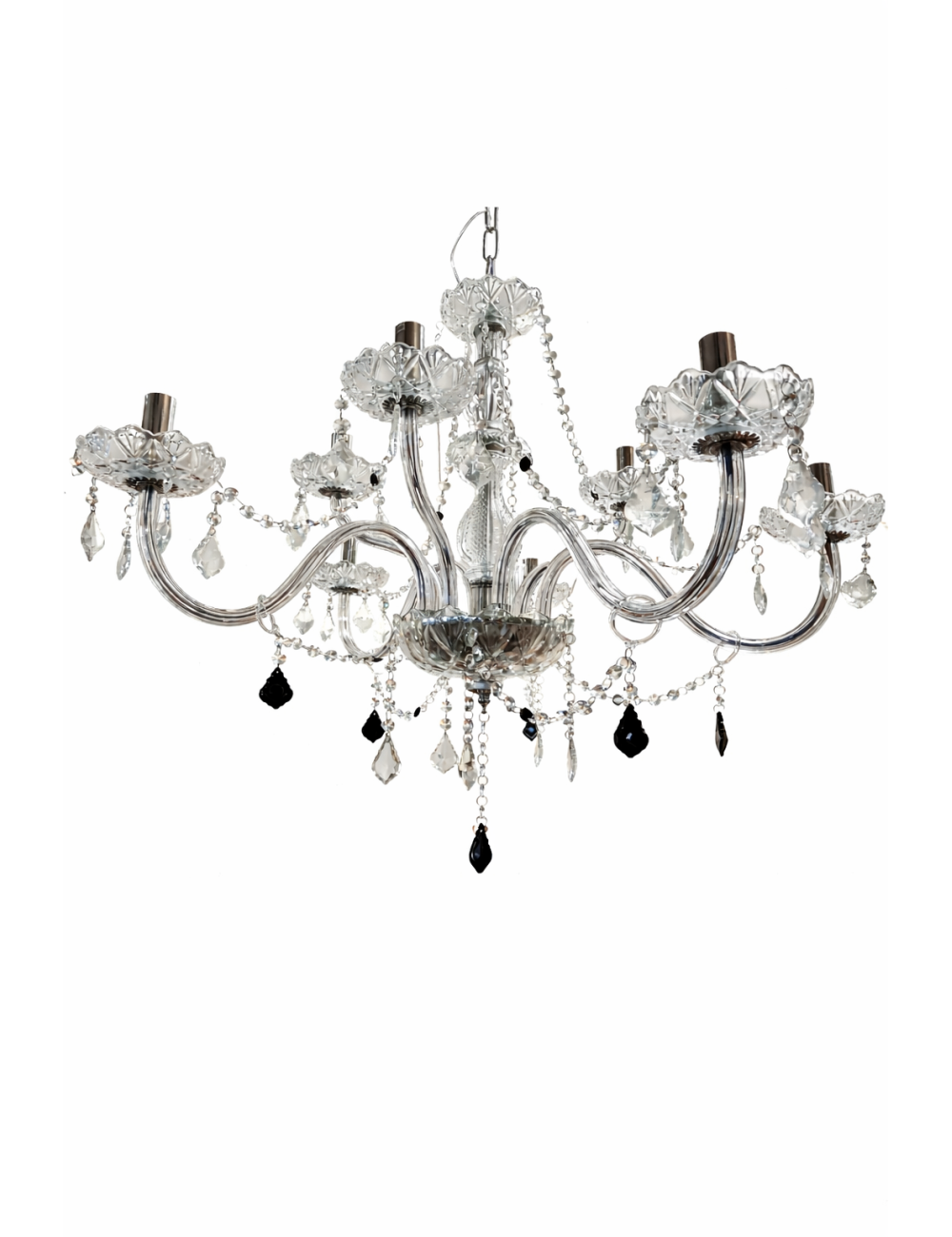 5-flame crystal chandelier