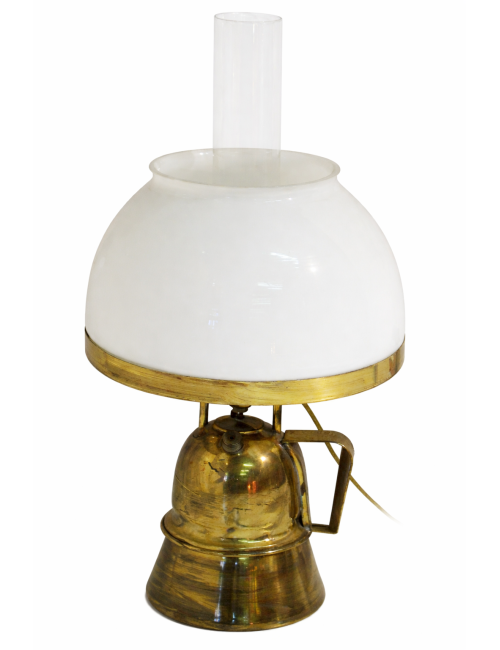 Lampada da tavolo in ottone dallo stile moderno e classico