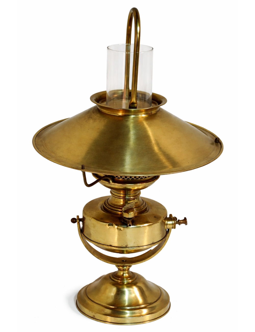 Lampada in ottone da tavolo in stile classico in ottone finitura lucida