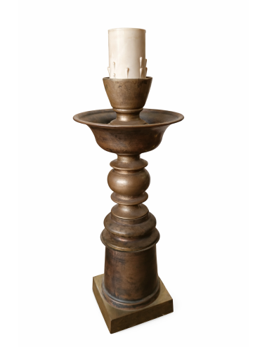 Lampada da tavolo in stile candeliere in ottone/rame