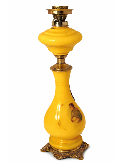 Yellow glass lamp