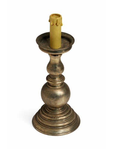 Modern pewter lamp without lampshade