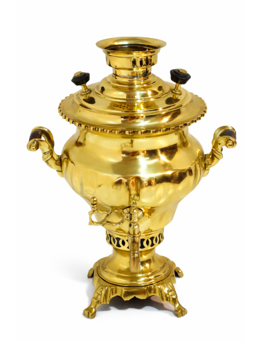 Samovar decorativo in ottone lucido