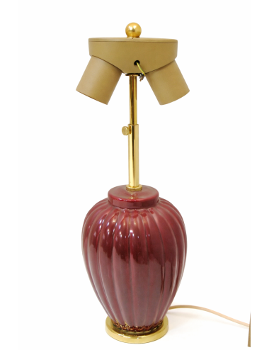 Modern red segment lamp without lampshade
