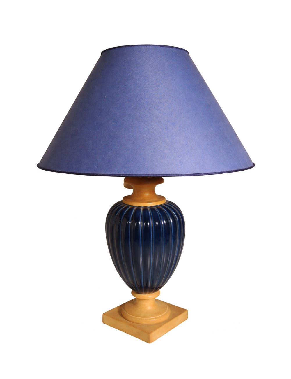 Modern peacock blue segmented lamp