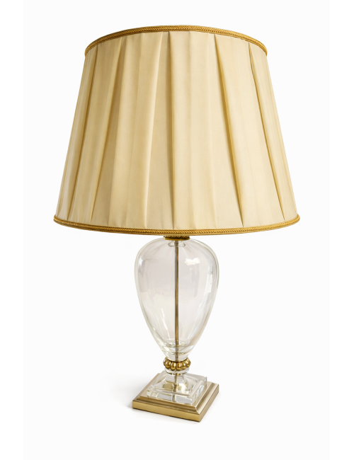 Modern nickel lamp without shade