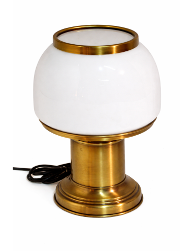 2 Modern Satin Brass Bedside Lamps