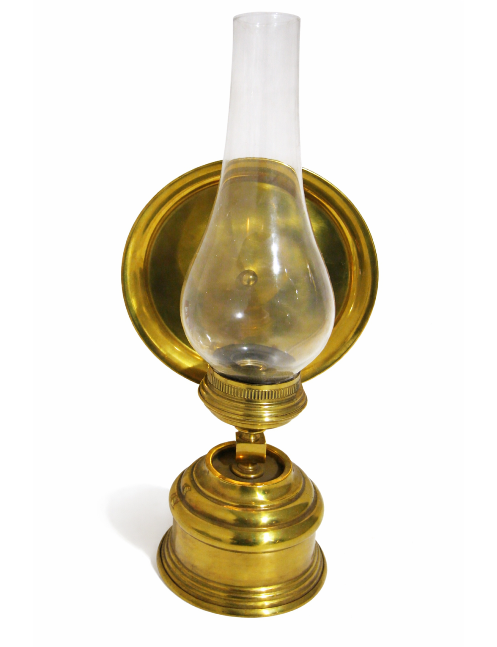 2 Brass wall sconces with modern plate