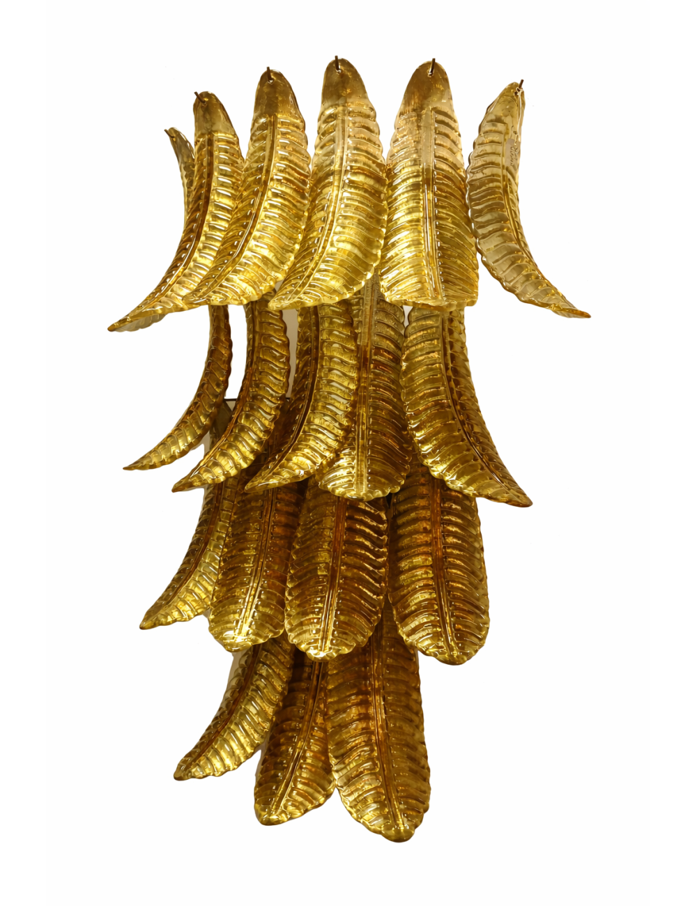 Elegante coppia di applique da parete  in vetro Murano