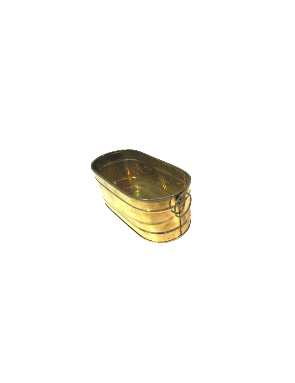 copy of Oval brass planter medium modern