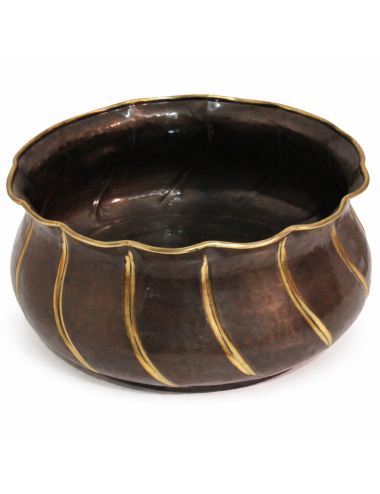 Modern brass planter