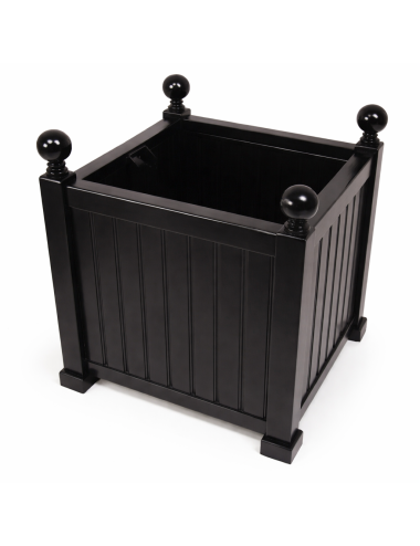2 black wooden planters L177 modern