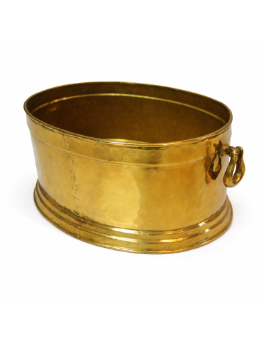 Modern brass oval planters