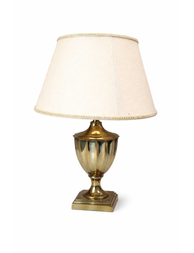 2 modern silver lamps