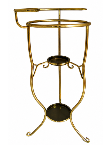 2 Modern brass basin holders