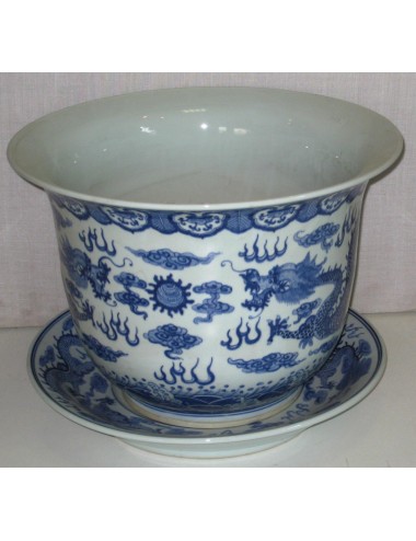 2 Large Chinese vases + modern plate