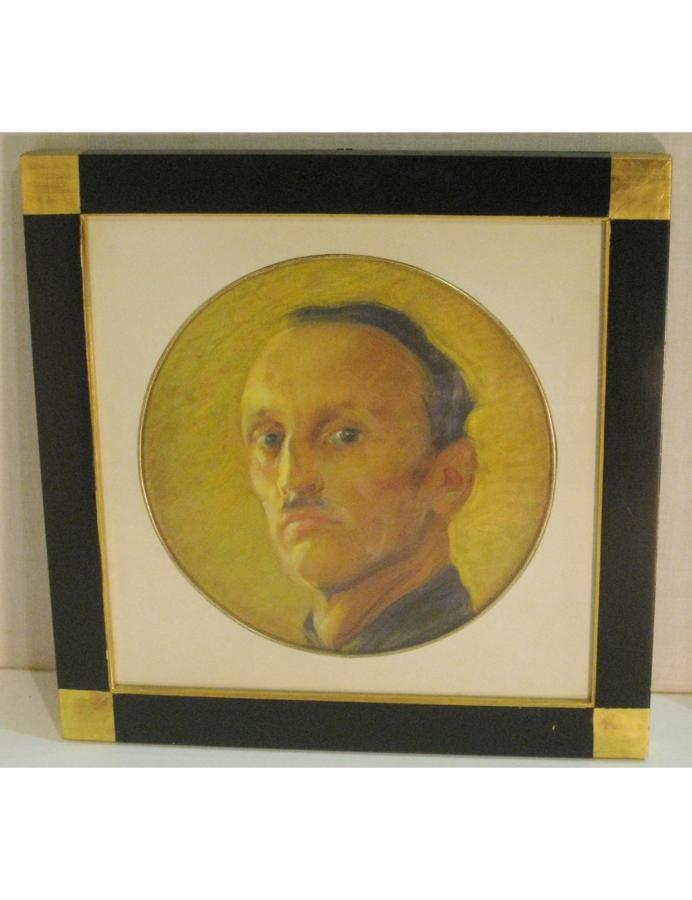 Quadro - Squadrista gold frame illegible signature
